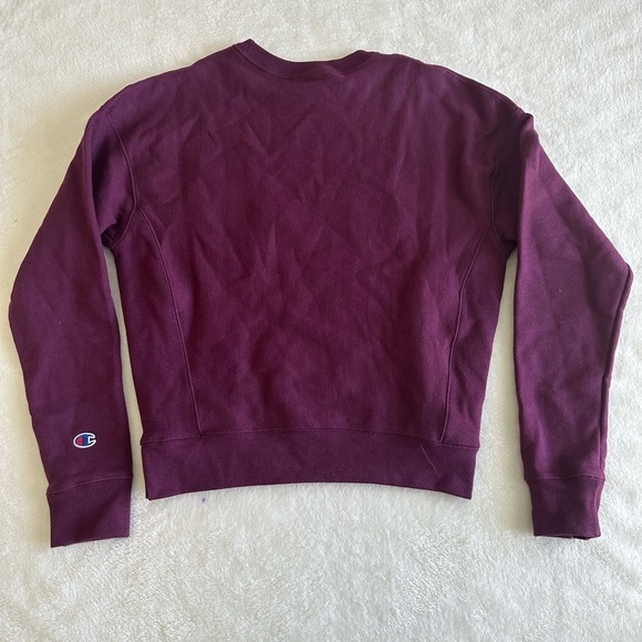 Champion Sweatshirt with Embroidered logo | Berry / Maroon color XS - Picture 2 of 4